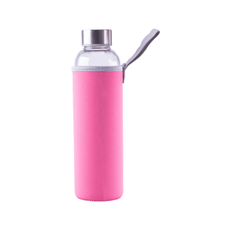 Steuber Láhev skleněná s obalem 500 ml, růžová