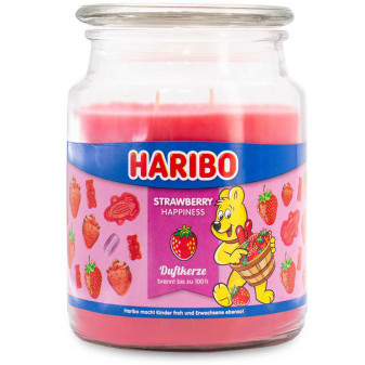 Haribo Vonná svíčka Strawberry Happiness 510 g