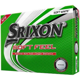SRIXON Golfový míč SOFT FEEL, bílý, 2-vrstvý, balení 12 ks