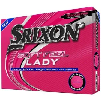 SRIXON Golfový míč SOFT FEEL dámský, růžový, 2-vrstvý, balení 12 ks