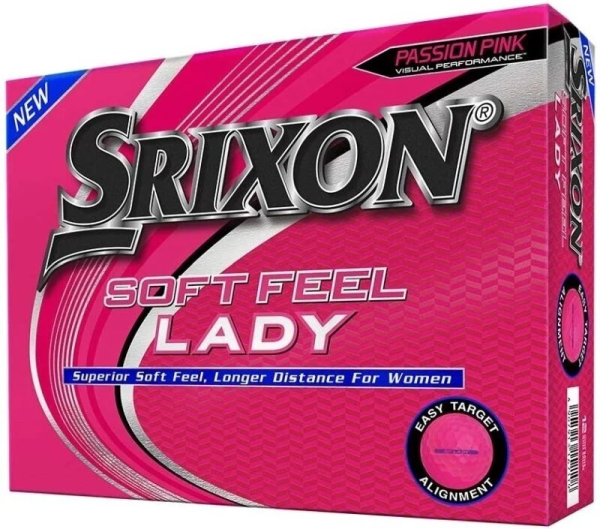 SRIXON Golfový míč SOFT FEEL dámský, růžový, 2-vrstvý, balení 12 ks