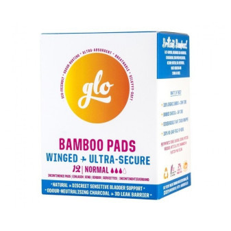 GLO Inkontinenční vložky z bio bambusu s křidélky Normal 12 ks