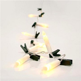 Sada 10 LED bateriových svíček, barva teplá bílá, 1 ks
