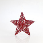 Eurolamp Závěsná hvězda, červená, 25 cm
