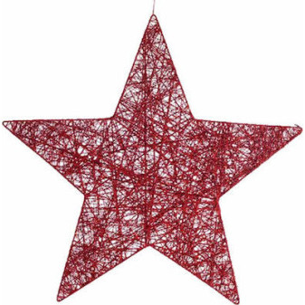 Eurolamp Závěsná hvězda, červená, 60 cm