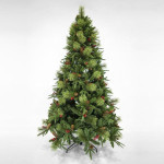 Eurolamp Vánoční umělý stromek borovice se šiškami 180 cm