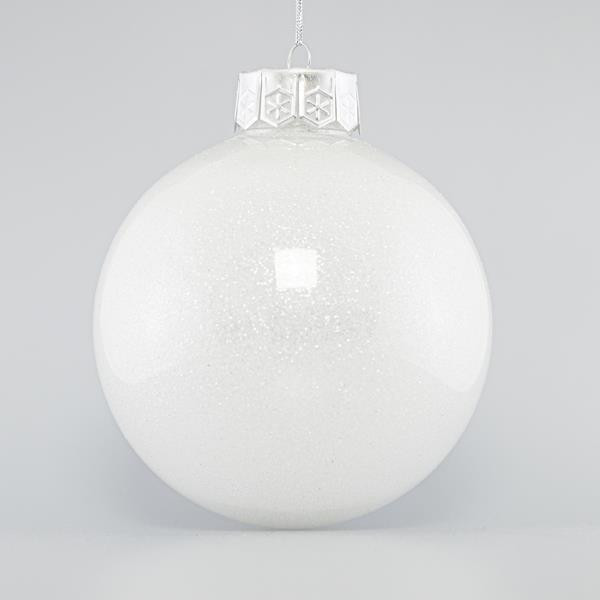 Eurolamp Vánoční ozdoby plastová koule se zlatým prachem, 13 cm, set 2 ks