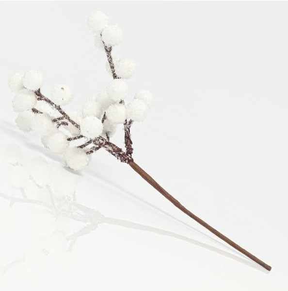 Eurolamp vánoční dekorace květina bílá, 19 cm, 1 ks