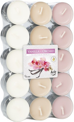 Čajové vonné svíčky 30 ks/Vanilka-Orchidej