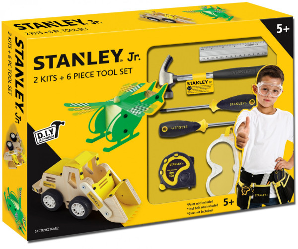 Stanley Jr. U009-K02-T06-SY Sada vrtulník, nakládač a 6 kusů nářadí