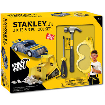 Stanley Jr. U004-K02-T03-SY Sada autíčko, bagr a 3 kusů nářadí