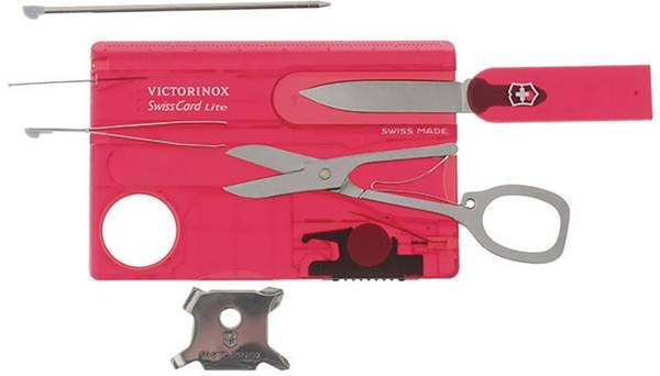 Victorinox Multitool Swiss Card Lite Translucent červený
