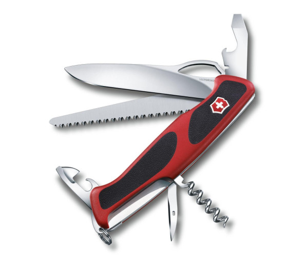 Victorinox Nůž Ranger 79 M Grip 130 mm, Red/Black - 2. jakost - bez obalu