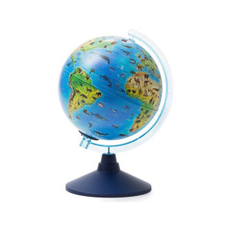Alaysky Globe 32 cm Zoogeografický bezkabelový glóbus pro děti s LED podsvícením