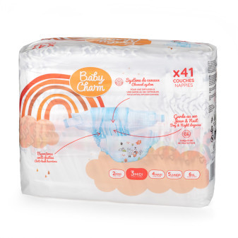 Baby Charm Super Dry Flex vel. 3 Midi, 4-9 kg (41 ks)
