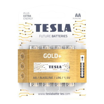 TESLA GOLD+ Alkaline baterie AA (LR06, tužková, blister) 4 ks