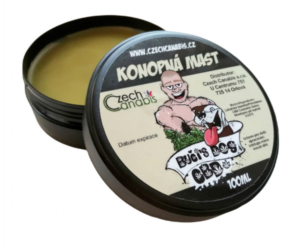 CZECH CANABIS Konopná mast Bučí's Dog CBD 100 ml