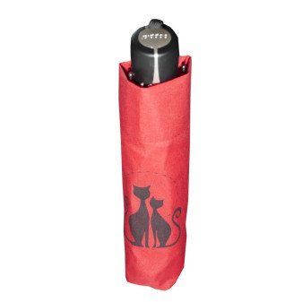Doppler Deštník Mini Fiber Dreaming cats, červený