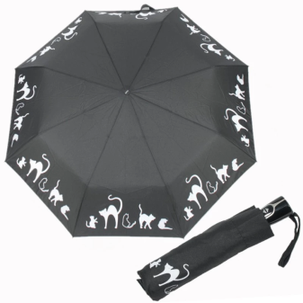 Doppler Deštník Magic Fiber Cats Family, černý