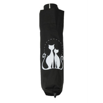 Doppler Deštník Mini Fiber Dreaming cats, černý