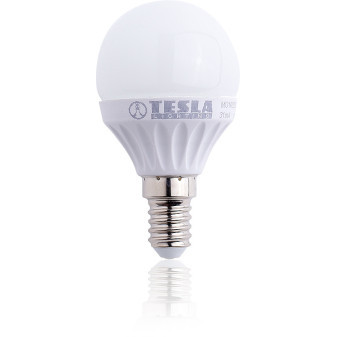 TESLA - LED  MG140330-1, žárovka miniglobe, E14, 3W, 230V, 250lm, 3000k