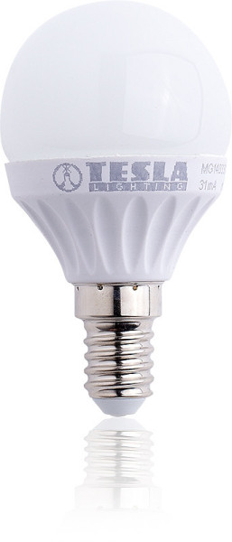 TESLA - LED  MG140330-1, žárovka miniglobe, E14, 3W, 230V, 250lm, 3000k