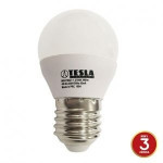 TESLA - LED  MG270427-1, žárovka mini BULB E27, 4W, 230V, 320lm, 15 000h, 2700K teplá bílá, 180°