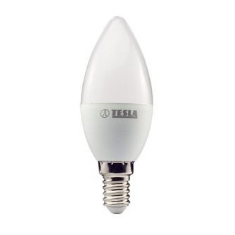 TESLA - LED  CL140530-7, žárovka CANDLE svíčka, E14, 5W, 230V, 400lm, 25 000h, 3000K teplá bílá,